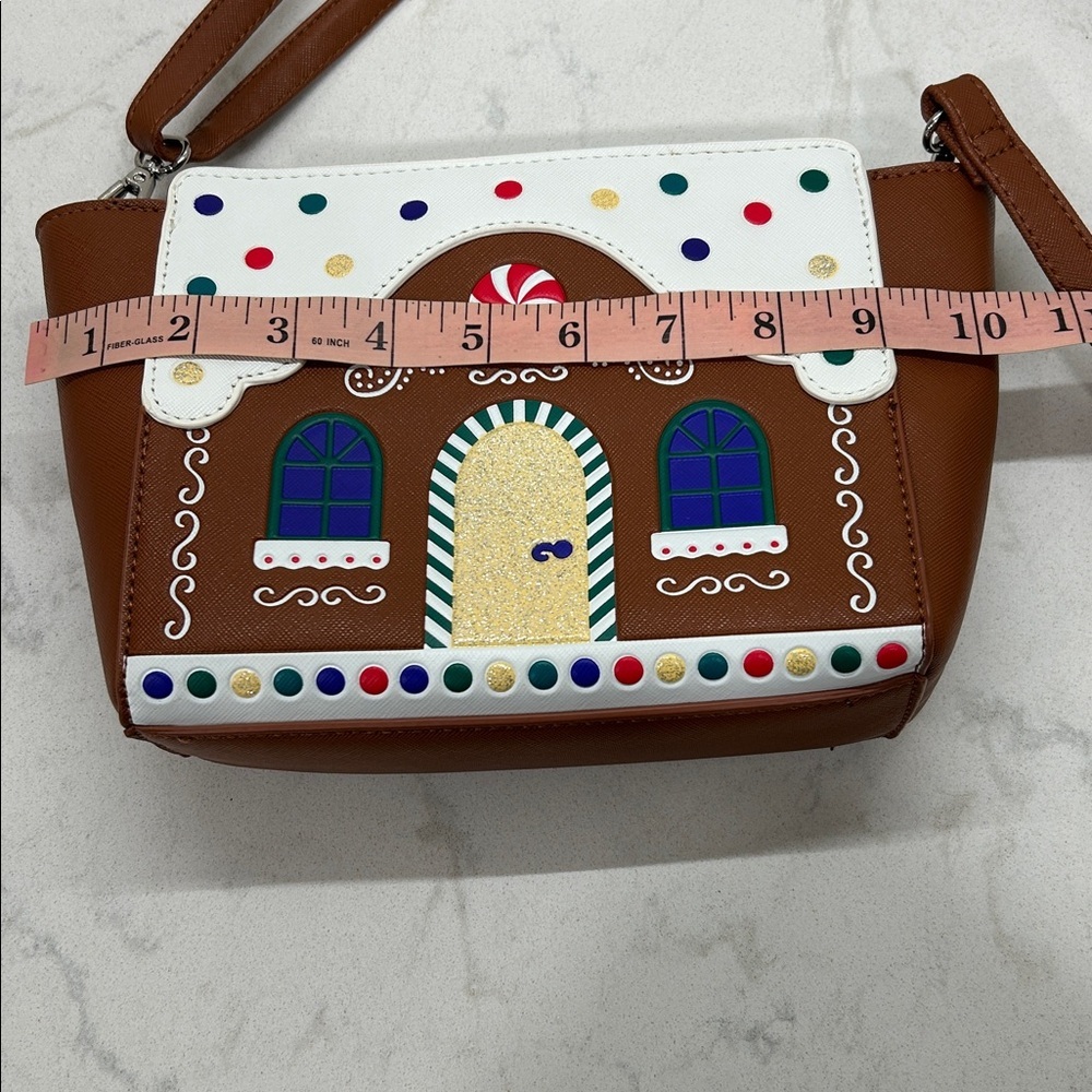 Mad Engine Gingerbread House Crossbody Bag Purse - Picture 12 of 16